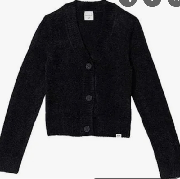 Abercrombie Girls Black Cardigan Sweater - Picture 1 of 9